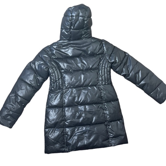 MICHAEL KORS 2 In 1 Winter Puffer Jacket With Pockets Animal Print Black 16Y - Picture 6 of 10